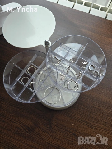 Лот Сребро 925 – 9 чифта обеци и 4 пръстена (вкл. Pandora), снимка 3 - Обеци - 54194170