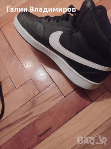 Nike Court Vision Mid (Black/White) – КАТО НОВИ (44), снимка 3 - Кецове - 54093949