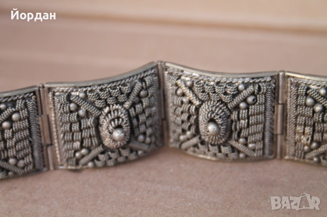 Дамска сребърна гривна , снимка 13 - Гривни - 53877636