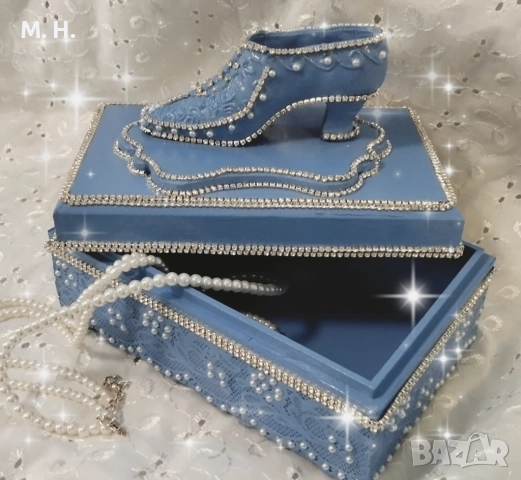 Ръчно декорирана кутия за бижута , снимка 2 - Подаръци за жени - 52702330