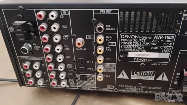 Denon AVR-1603 - 5.1 канален ресийвър., снимка 10 - Ресийвъри, усилватели, смесителни пултове - 53666000