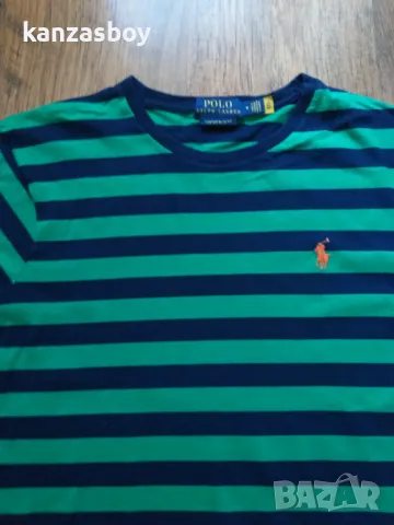 polo ralph lauren custom slim fit striped jersey t-shirt - страхотна мъжка тениска КАТО НОВА М, снимка 3 - Тениски - 48501605