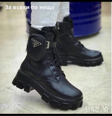 Prada Дамски Зимни Черни Боти Прада Код S53