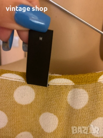 Рокля YAS  с десен точки в цввят горчица, размер M/L, снимка 11 - Рокли - 53811948