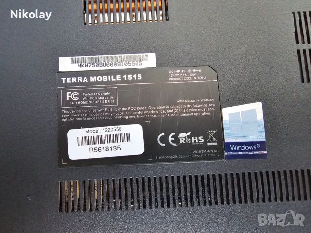 TERRA Mobile 1515 - i5 7200U,Intel HD 620,8GB DDR4,Samsung 850 Pro 500GB, снимка 8 - Лаптопи за игри - 46408194