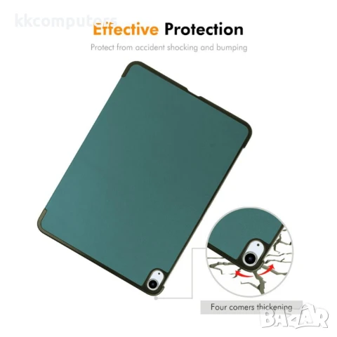 iPad Air 13 (2025) / (2024) Trifold Stand Cover PU Leather+PC Кожен Калъф и Протектор, снимка 7 - Калъфи, кейсове - 51040598