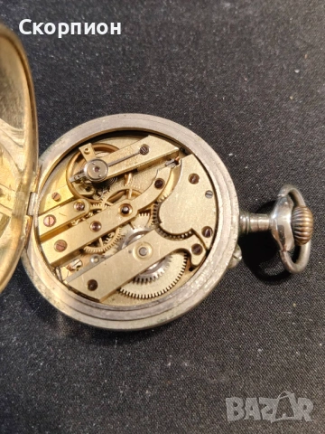 Швейцарски джобен часовник - Argentan -  Цилиндър - РЯДЪК, снимка 14 - Джобни - 47006822