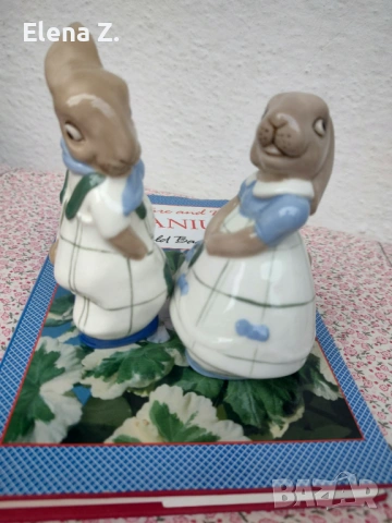 Royal Dux Czechoslovakia двойка винтидж фигурки на зайчета, снимка 9 - Колекции - 53705068