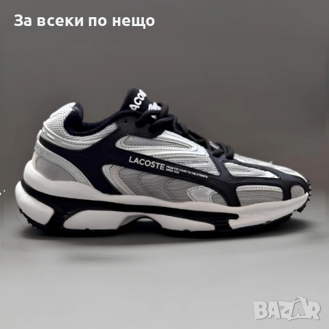 Lacoste L003 2K24 Мъжки Маратонки С Кутия👟Мъжки Спортни Обувки Сиво и Черно Код S447, снимка 2 - Маратонки - 53806582