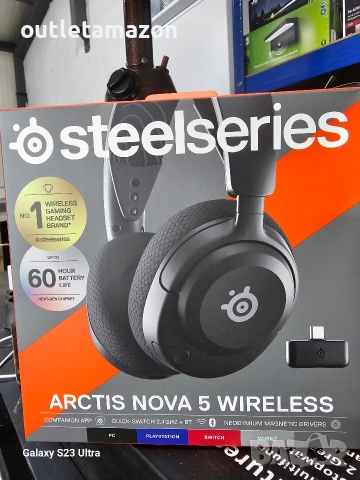 Безжични слушалки SteelSeries Arctis Nova 5, черни, мултисистемни, снимка 7 - Bluetooth слушалки - 52748643
