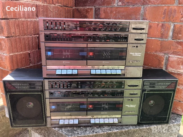 Радиокасетофон SHARP GF 560 Z(D)- два броя в пакет!, снимка 4 - Радиокасетофони, транзистори - 50664316