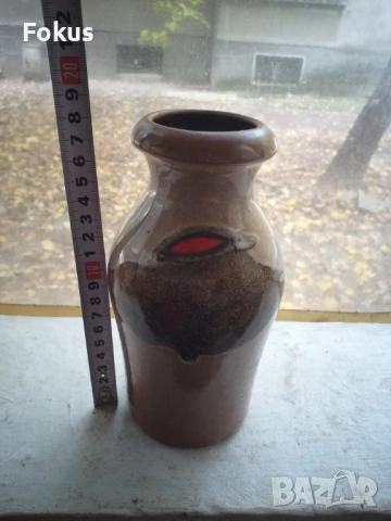 Ваза немска керамика Лава Scheurich, снимка 7 - Антикварни и старинни предмети - 53451880