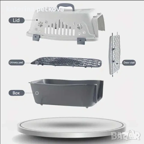 Транспортна клетка за домашен любимец - 46х31х33 (различни цветове), снимка 2 - За котки - 53744427