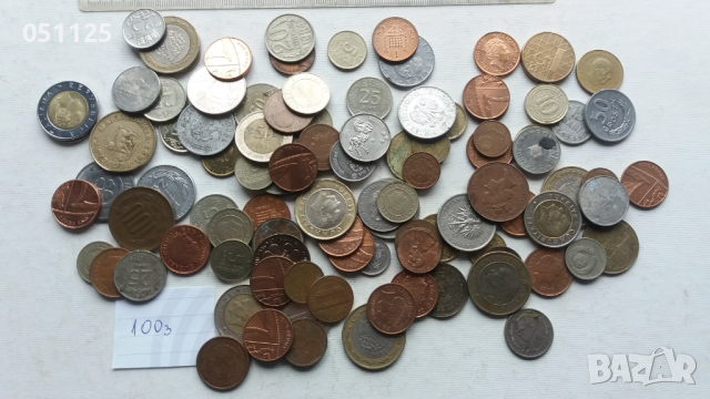 лот от 100 броя чуждестранни монети, снимка 2 - Нумизматика и бонистика - 52922764