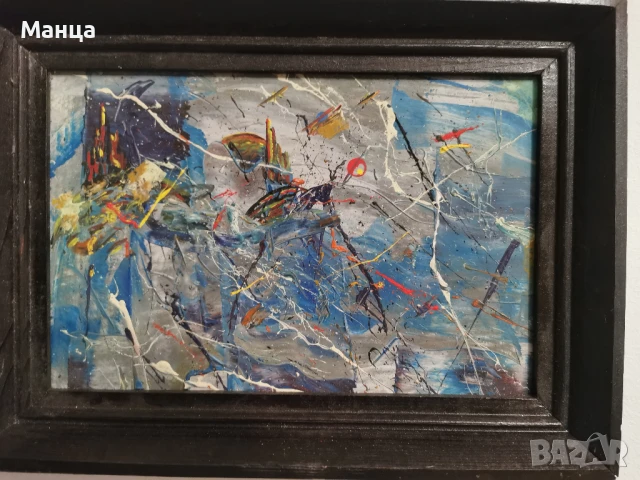 Стара авторска картина масло, снимка 2 - Картини - 51385761