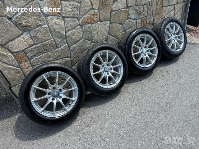 Джанти Мерцедес W 204 C-classe 16” 5/112 с летни гуми Bridgestone 2020г , снимка 3 - Гуми и джанти - 46614534