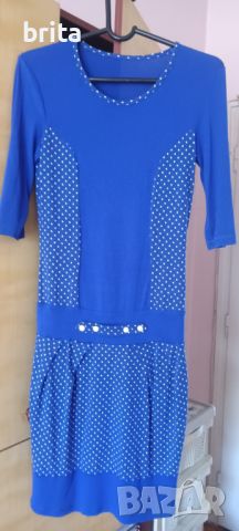 Синя рокля Елмайра, снимка 1 - Рокли - 46100304