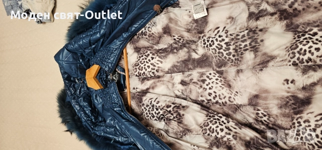 Страхотно яке с гъши пух и естествен косъм-лисица, снимка 6 - Якета - 53279717