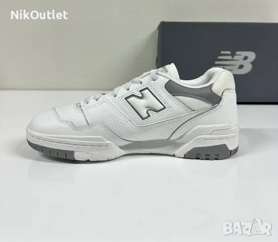 New Balance 550 White Grey Grey, снимка 2 - Маратонки - 47555539