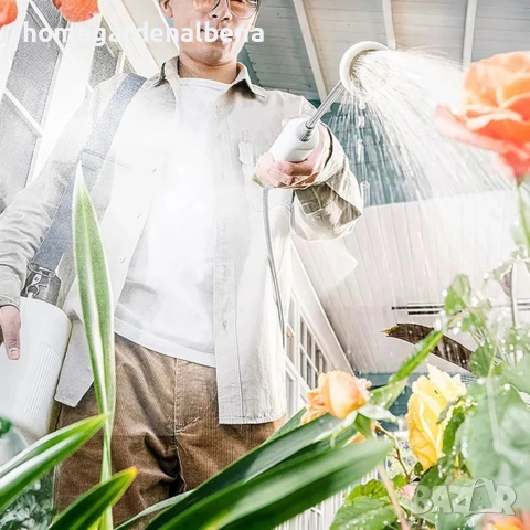 Електрическа градинска пръскачка 5L с батерия 2200mAh – USB-C, регулируема дюза, снимка 9 - Градинска техника - 54118814