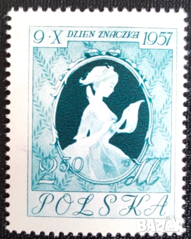 Полша, 1957 г. - лот марки на тема спорт, цветя, изкуство, музика, самолет, личности, кораб и др., снимка 9 - Филателия - 53303130