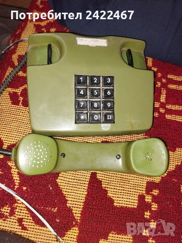 Ретро телефон ТА 80.Стационарен.Работи.С кабел за колекционери и ценители 