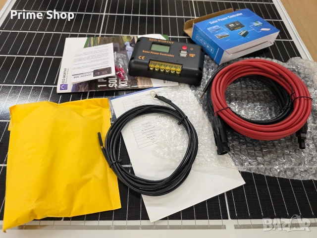 Соларен комплект - панел 120W 12V с 30A контролер, ECO-WORTHY , снимка 12 - Друга електроника - 53642643