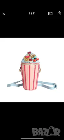 Чанта сладолед розова, снимка 2 - Чанти - 50397154