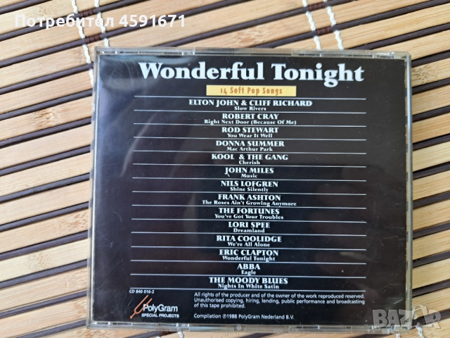  Wonderful Tonight - 14 Soft Pop Songs, снимка 3 - CD дискове - 51880497