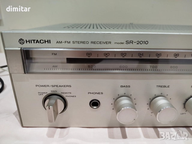 Стерео приемник тунер HITACHI AM/FM -SR -2010 , снимка 3 - Ресийвъри, усилватели, смесителни пултове - 52549474