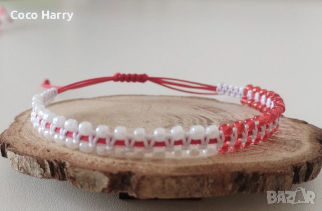 Комплект 5гривни мартенички,ръчно изработени, снимка 7 - Подаръци за жени - 53074582