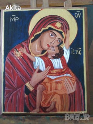 Икона на св. Богородица с Младенеца, снимка 1 - Икони - 41665056