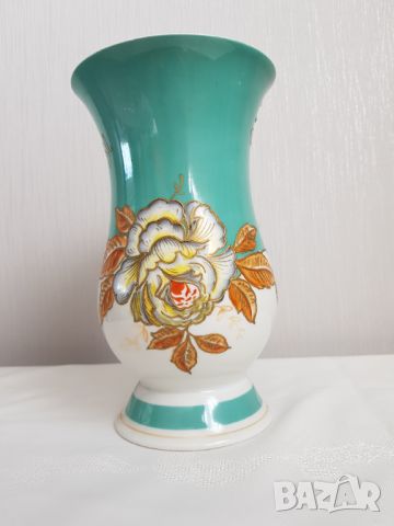 Немска порцеланова ръчно рисувана ваза 1930година, снимка 1