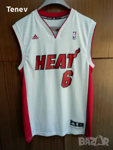 Miami Heat #6 LeBron James Adidas NBA Jersey оригинален баскетболен потник Леброн Джеймс , снимка 1 - Тениски - 48539767