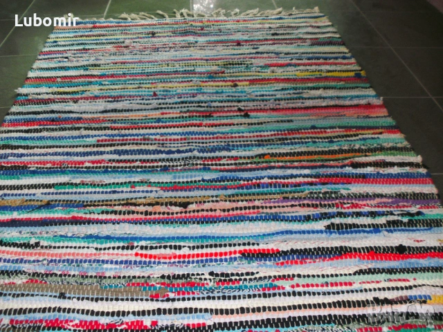 Килимче Мулти-колор - тъкан - 100% памук !!!, снимка 6 - Килими - 53560552