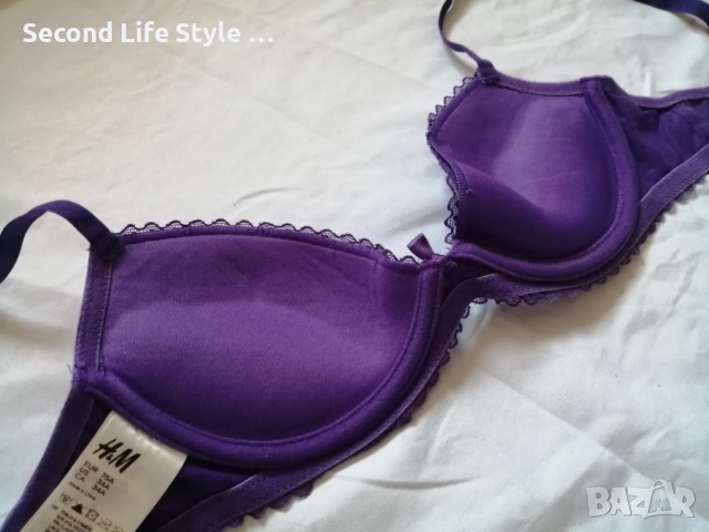 75А лилав сутиен H&M, снимка 9 - Бельо - 52922527