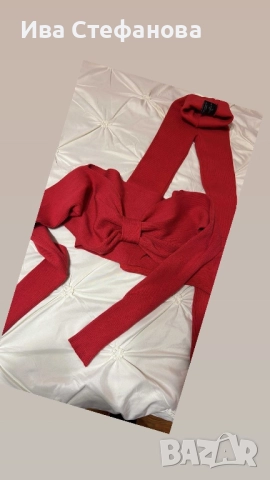 висока талия  Alice Evis от бранда Алисия нов спортно елегантен сет две части костюм червен комплект