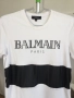 Л / ХЛ Оригинална Balmain Дамска Туника Тениска Бяла Черна Еластичен мек памук, снимка 14