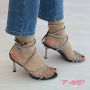 Луксозни стилни дамски сандали с елегантни бляскави елементи, снимка 1 - Сандали - 45735370
