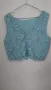 Елегантен дантелен топ светло син размер XL, снимка 1