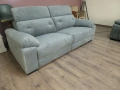 Сив комплект дивани от плат две тройки с ел релакс механизъм, снимка 10