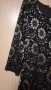 ИЗКЛЮЧИТЕЛНО КРАСИВА черна дантелена рокля на златисти цветя, снимка 3