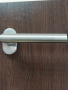 Дръжка INOX с овална розетка, снимка 1 - Входни врати - 44936537