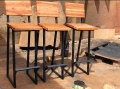 бар столове от масив и желязо , снимка 11