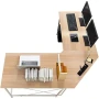 ПРОМОЦИЯ Ъглово бюро с L-образен плот и универсално приложение 10CZWKZJ02-MO, снимка 3