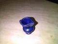 Dark cobalt blue creamer vintage shawnee USA Pottery miniature Jug Pitcher vase shawnee САЩ керамика, снимка 4