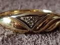 Стилен пръстен ЗЛАТЕН 14 карата диаманти БРИЛЯНТИ злато, снимка 6