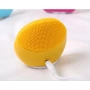 Нов Силиконов уред за почистване на лице, масаж, демакиаж, Жълт, снимка 3