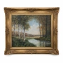 Маслена картина – пейзаж в стила на Английското училище, снимка 1