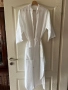 нова универсален one size размер елегантна луксозна бяла наметка лен ленена , снимка 3